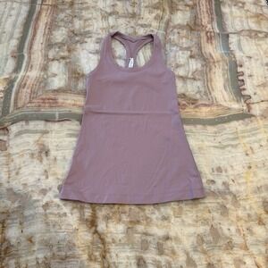 Lululemon Cool Racerback Tank Top Womens Size 2 Pink Mauve Athletic